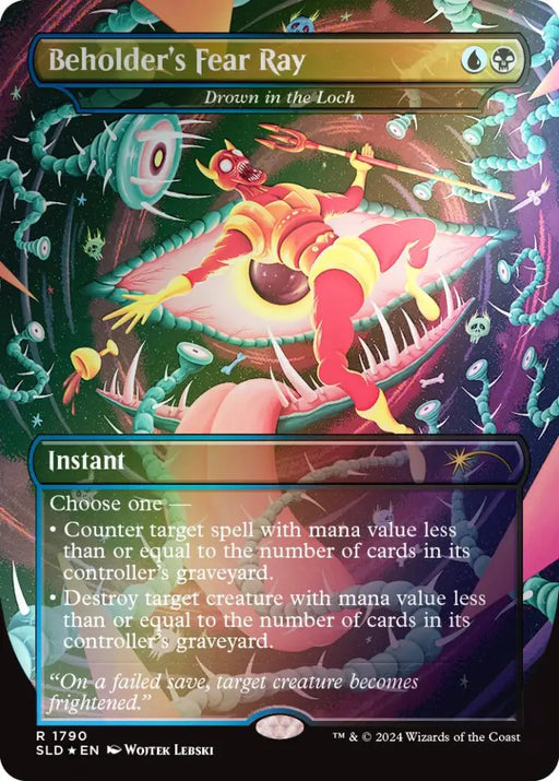 Beholder’s Fear Ray - Drown in the Loch (Rainbow Foil) [Secret Lair Drop Series] - MTG Single
