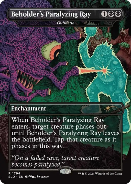 Beholder’s Paralyzing Ray - Oubliette [Secret Lair Drop Series] - MTG Single
