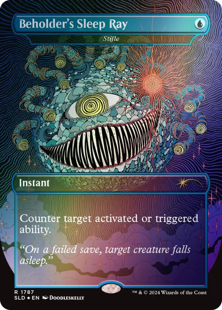 Beholder’s Sleep Ray - Stifle (Rainbow Foil) [Secret Lair Drop Series] - MTG Single