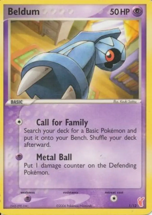 Beldum (1/12) [EX: Trainer Kit 2 - Plusle] - Pokemon Single