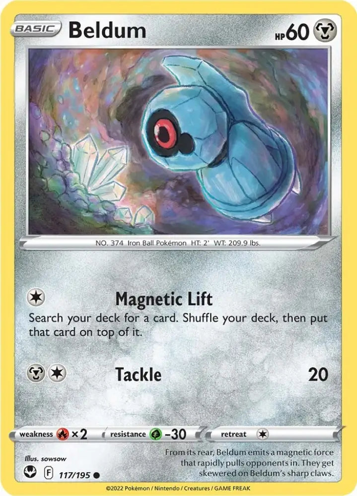 Beldum (117/195) [Sword & Shield: Silver Tempest] - Pokemon Single