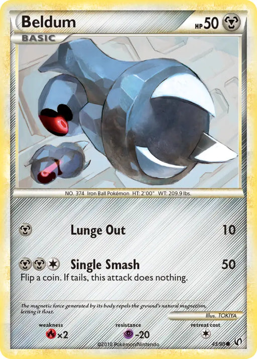 Beldum (43/90) [HeartGold & SoulSilver: Undaunted] - Pokemon Single