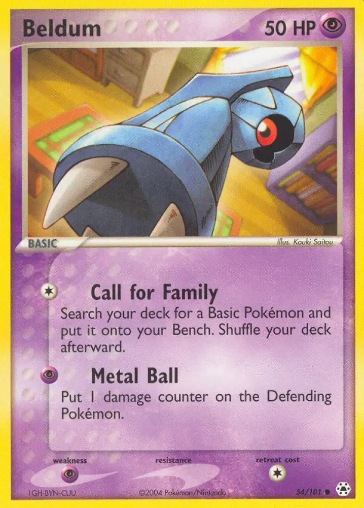 Beldum (54/101) [EX: Hidden Legends] - Pokemon Single