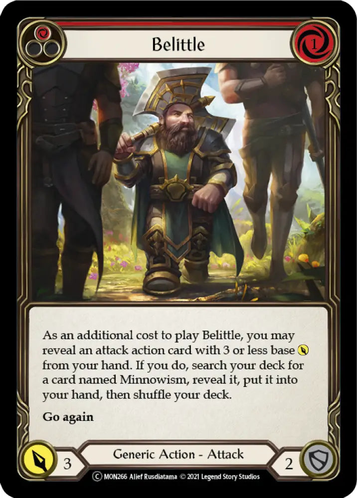 Belittle (Red) [Monarch Unlimited] Unlimited Rainbow Foil - Flesh And Blood Single