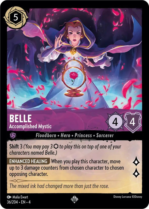 Belle - Accomplished Mystic (36/204) [Ursula’s Return] - Lorcana Single