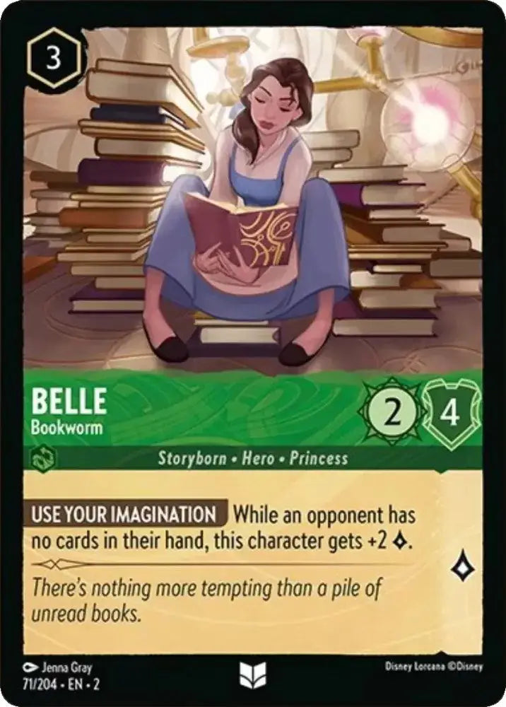 Belle - Bookworm (71/204) [Rise of the Floodborn] - Lorcana Single