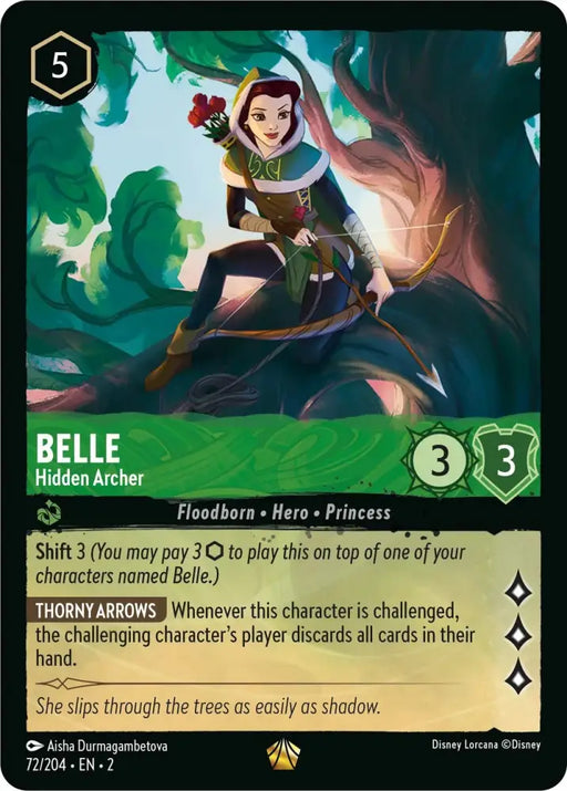 Belle - Hidden Archer (72/204) [Rise of the Floodborn] - Lorcana Single