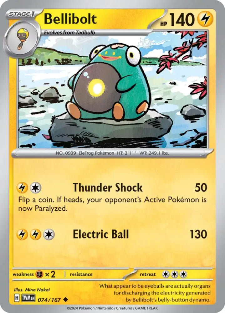 Bellibolt (074/167) [Scarlet & Violet: Twilight Masquerade] - Pokemon Single