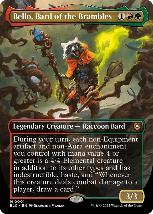 Bello Bard of the Brambles (Borderless) [Bloomburrow Commander] - MTG Single