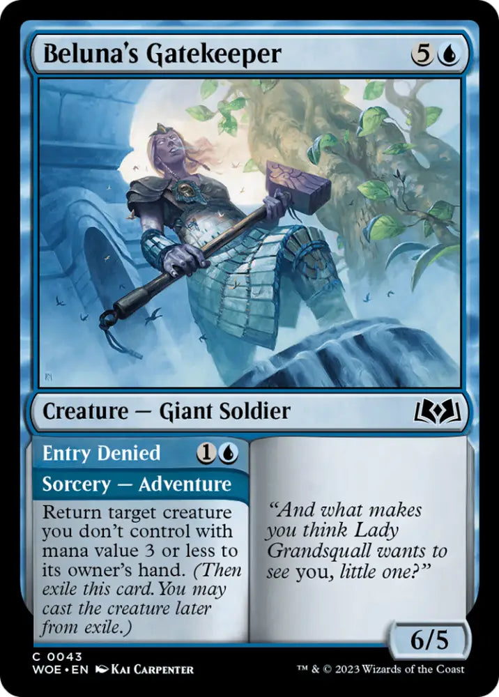 Beluna’s Gatekeeper // Entry Denied [Wilds of Eldraine] - MTG Single