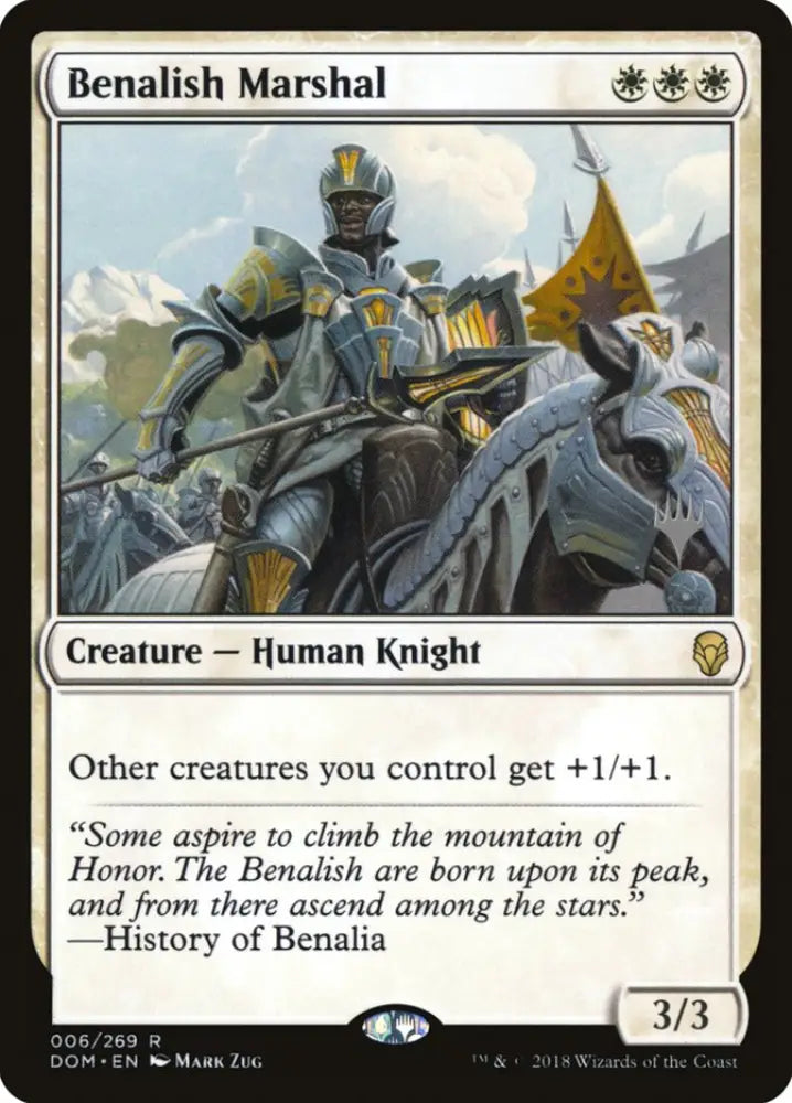 Benalish Marshal (Promo Pack) [Dominaria Promos] - MTG Single