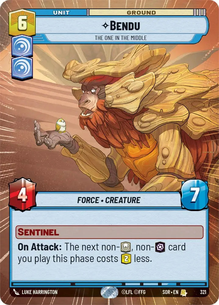 Bendu - The One in the Middle (Hyperspace) (321) [Spark of Rebellion] - Star Wars: Unlimited Single