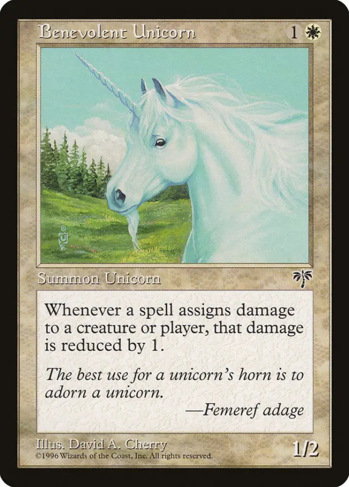 Benevolent Unicorn [Mirage] - MTG Single