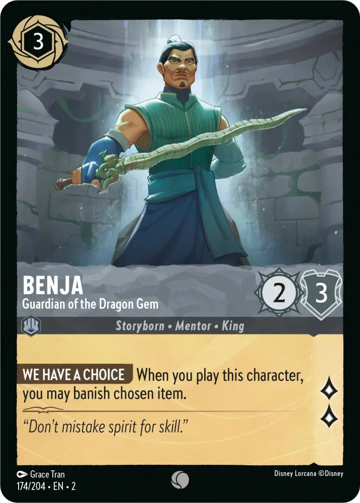 Benja - Guardian of the Dragon Gem (174/204) [Rise of the Floodborn] - Lorcana Single