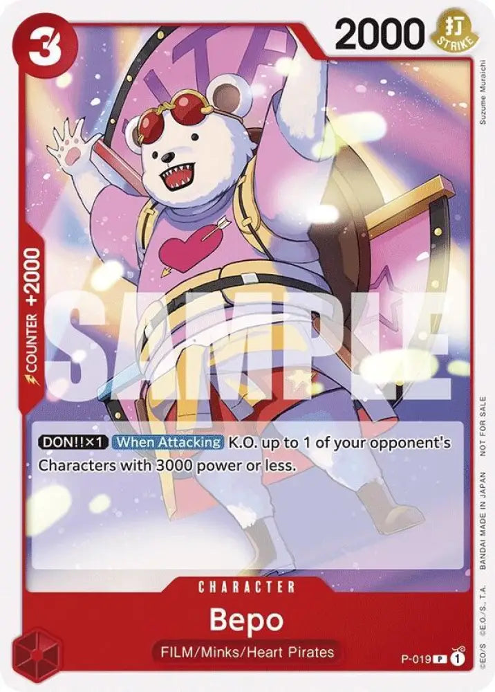 Bepo (Tournament Pack Vol. 7) (P-019) [One Piece Promotion Cards]