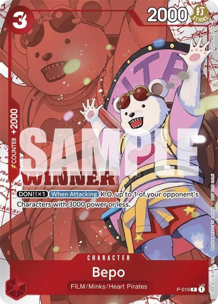 Bepo (Winner Pack Vol. 7) (P-019) [One Piece Promotion Cards]