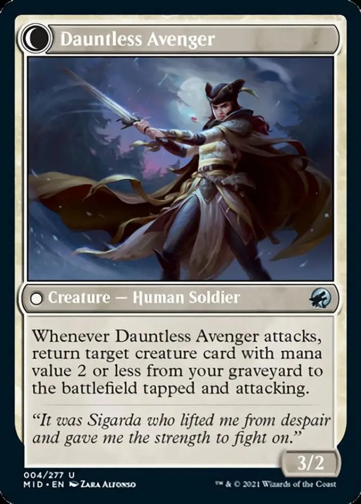 Bereaved Survivor // Dauntless Avenger [Innistrad: Midnight Hunt] - MTG Single