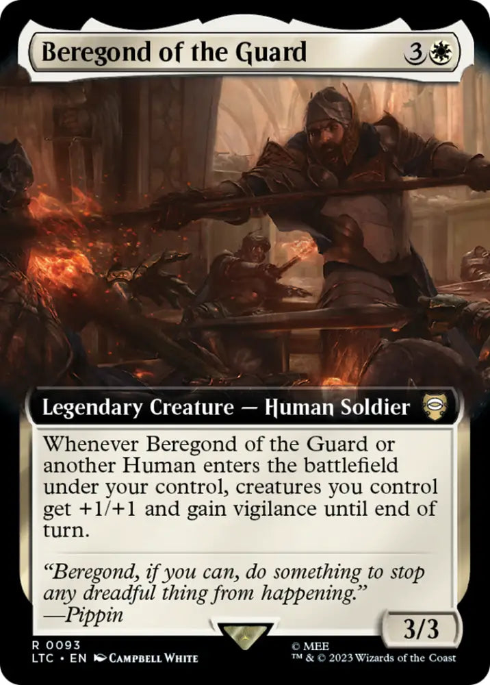 Beregond of the Guard (Extended Art) [The Lord of the Rings: Tales of Middle-Earth Commander] - MTG Single