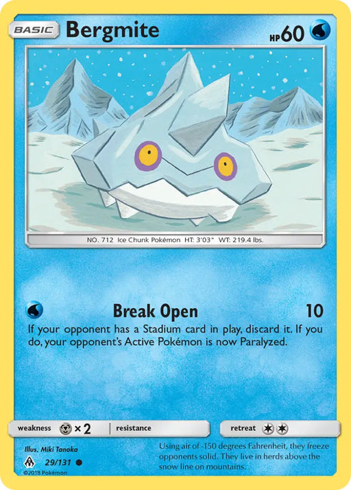 Bergmite (29/131) [Sun & Moon: Forbidden Light] - Pokemon Single