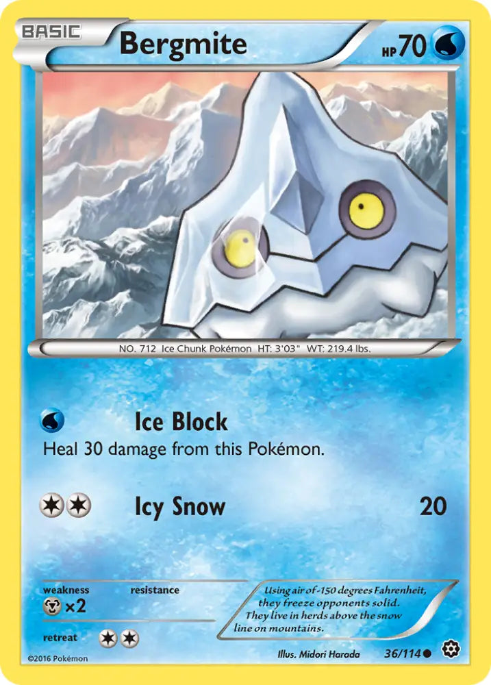 Bergmite (36/114) [XY: Steam Siege] - Pokemon Single