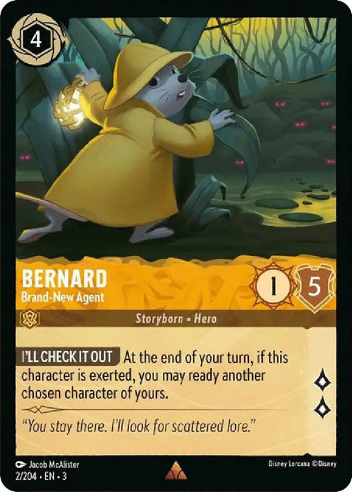 Bernard - Brand-New Agent (2/204) [Into the Inklands] - Lorcana Single