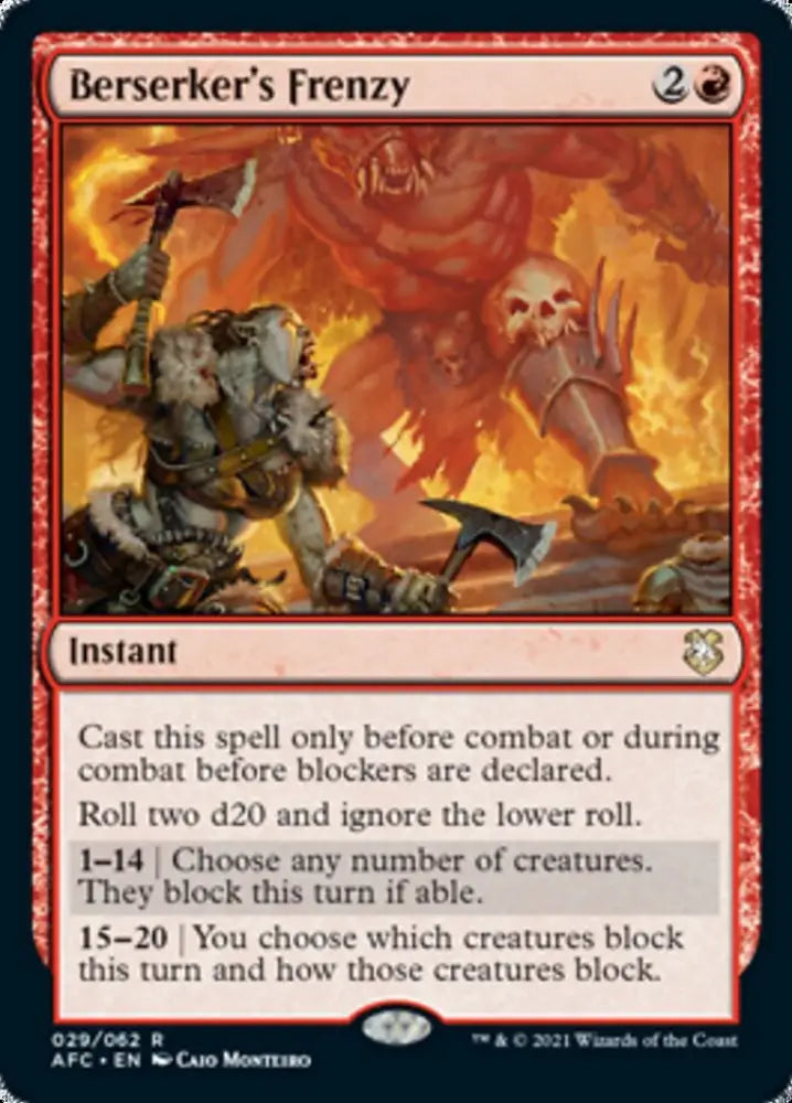 Berserker’s Frenzy [Dungeons & Dragons: Adventures in the Forgotten Realms Commander] - MTG Single