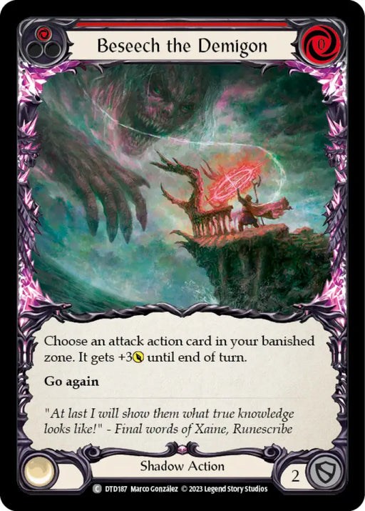Beseech the Demigon (Red) [Dusk Till Dawn] Rainbow Foil - Flesh And Blood Single
