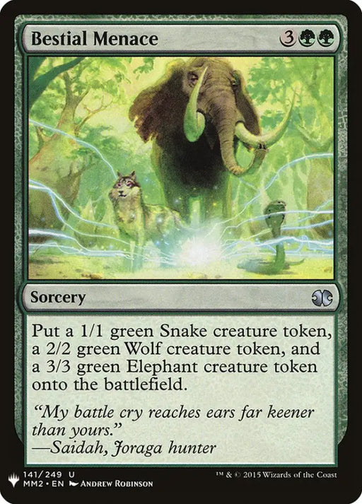 Bestial Menace [Mystery Booster] - MTG Single