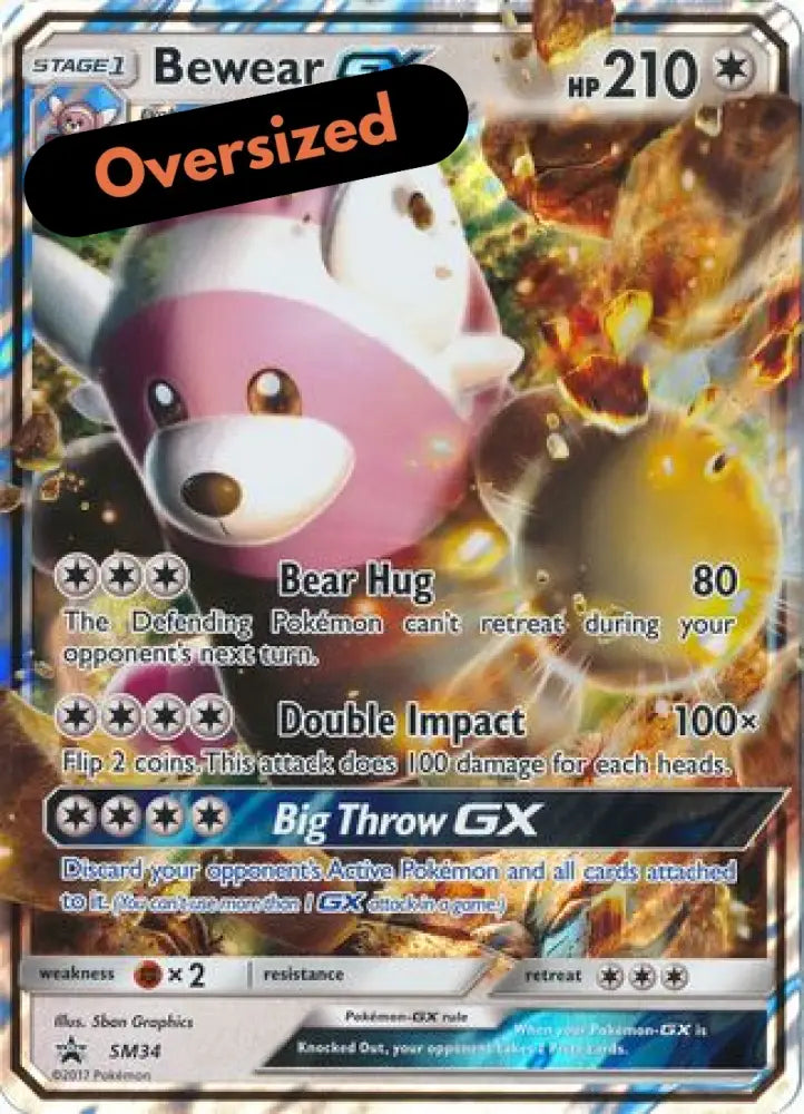 Bewear GX (SM34) (Jumbo Card) [Sun & Moon: Black Star Promos] - Pokemon Single
