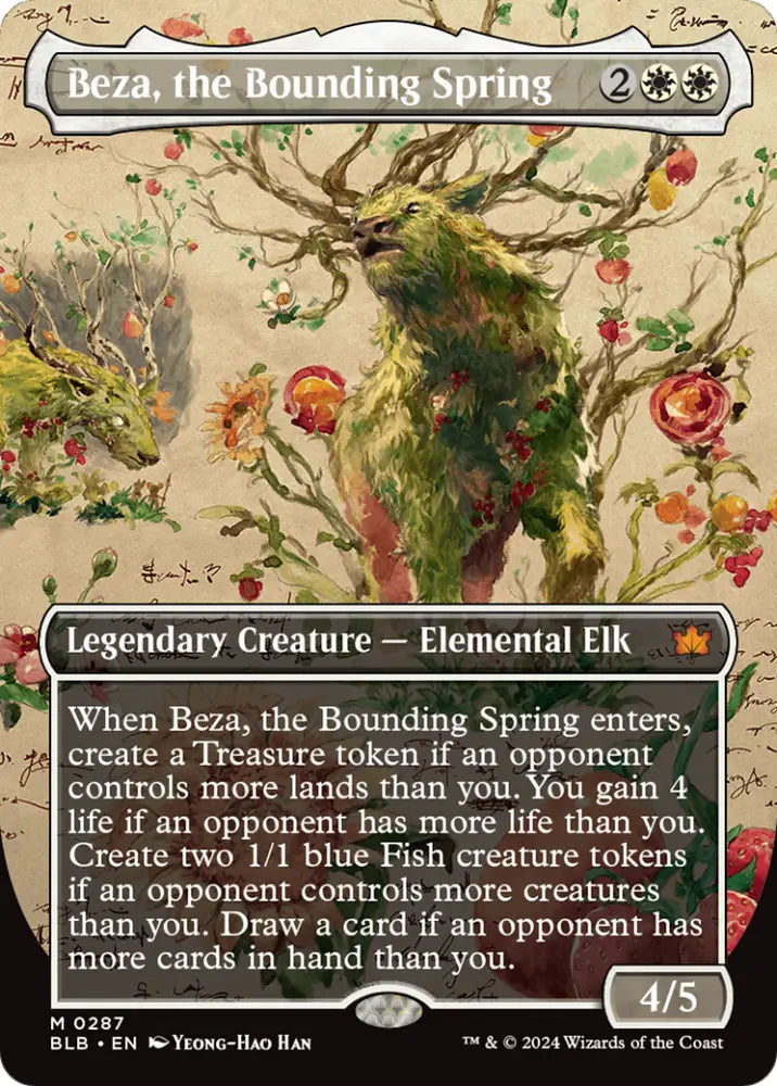 Beza the Bounding Spring (Borderless) [Bloomburrow] - MTG Single