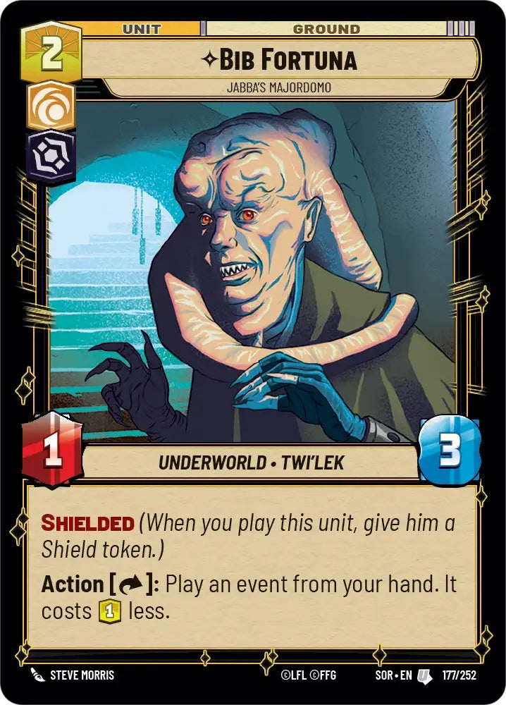 Bib Fortuna - Jabba’s Majordomo (177/252) [Spark of Rebellion] - Star Wars: Unlimited Single