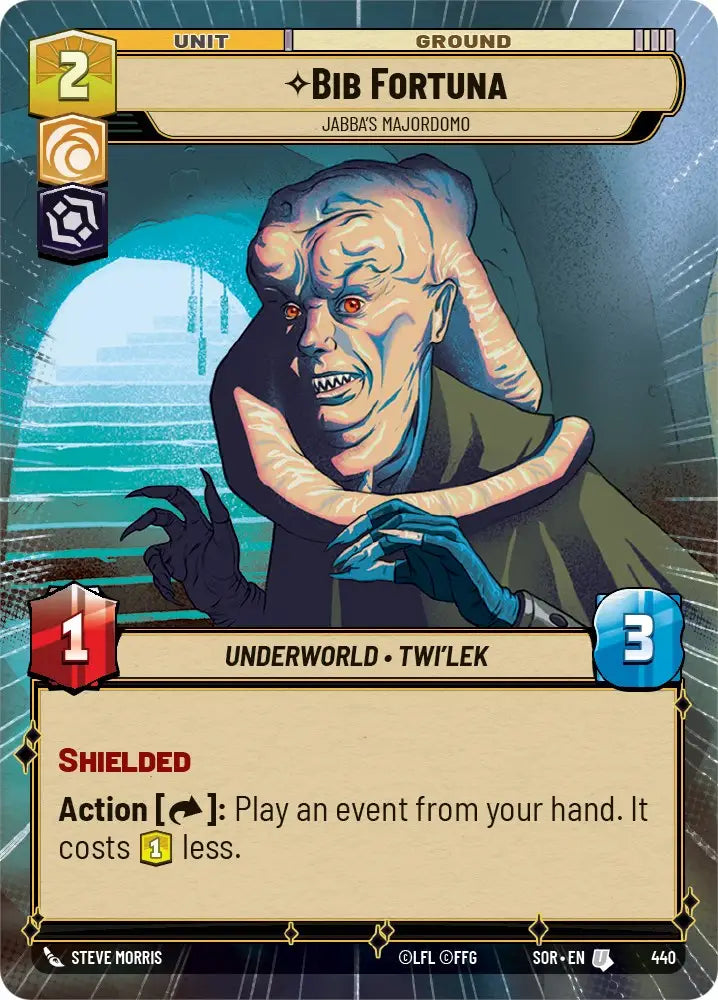 Bib Fortuna - Jabba’s Majordomo (Hyperspace) (440) [Spark of Rebellion] - Star Wars: Unlimited Single