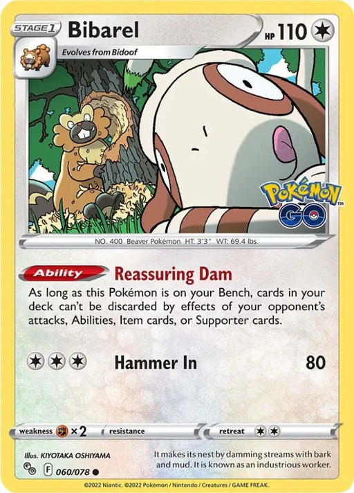 Bibarel (060/078) [Pokémon GO] - Pokemon Single