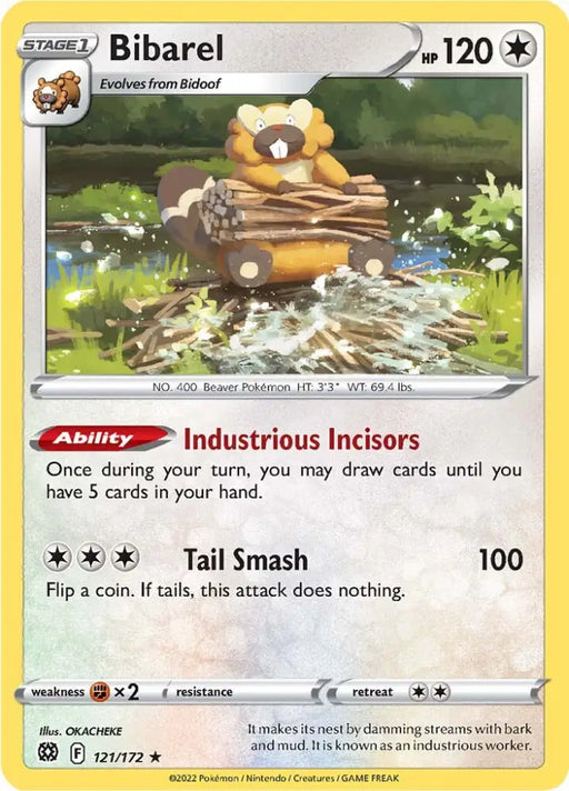Bibarel (121/172) [Sword & Shield: Brilliant Stars] - Pokemon Single