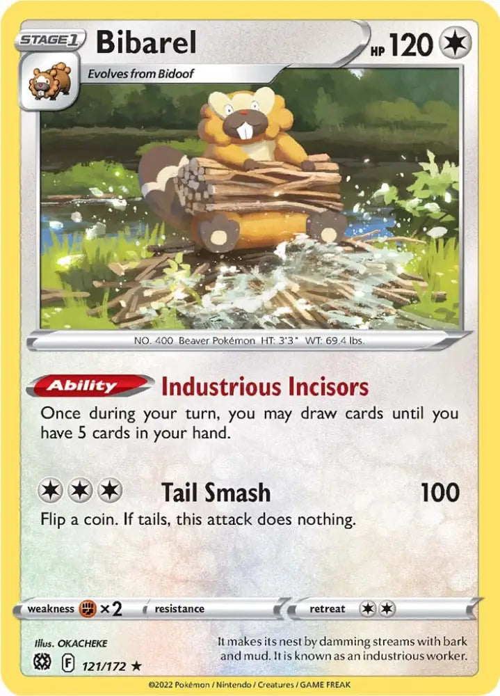 Bibarel (121/172) (Theme Deck Exclusive) [Sword & Shield: Brilliant Stars] - Pokemon Single