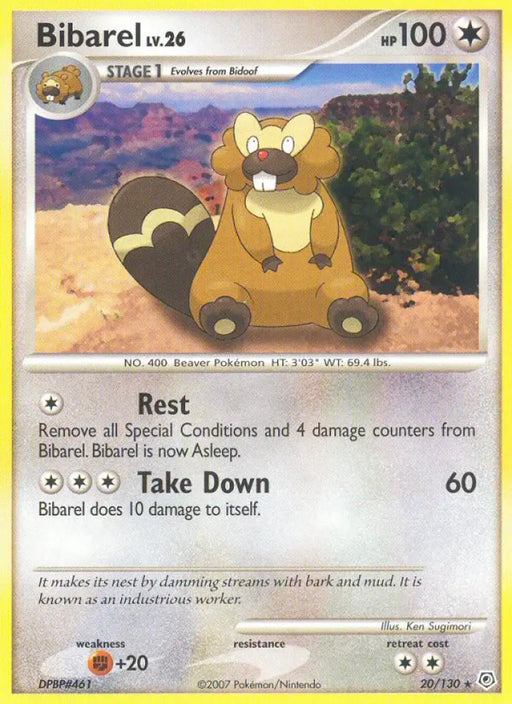 Bibarel (20/130) [Diamond & Pearl: Base Set] - Pokemon Single