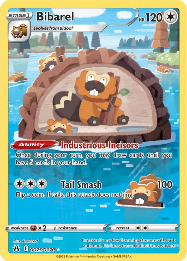 Bibarel (GG25/GG70) [Sword & Shield: Crown Zenith] - Pokemon Single