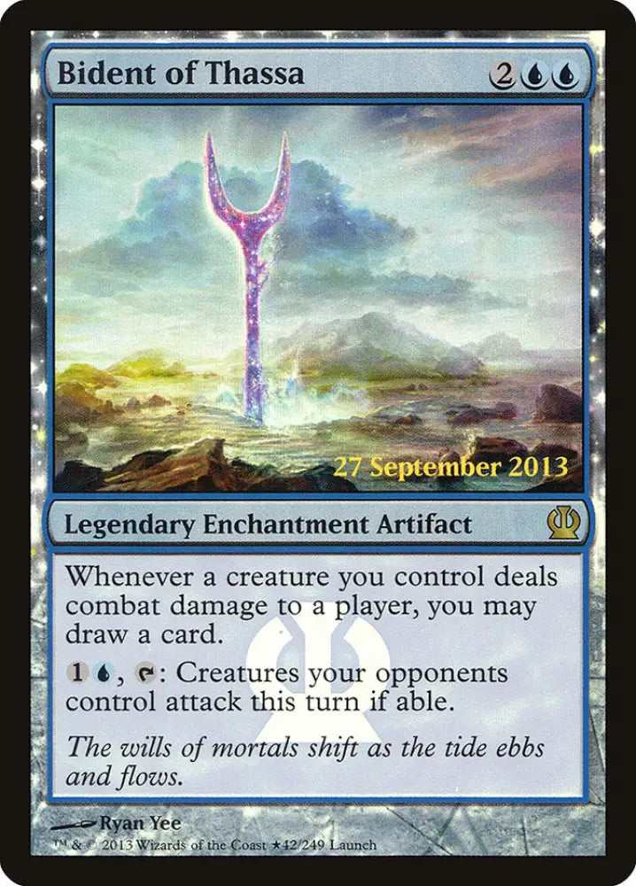 Bident of Thassa (Prerelease) [Theros Promos] - MTG Single