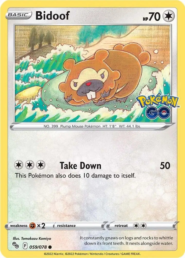 Bidoof (059/078) [Pokémon GO] - Pokemon Single
