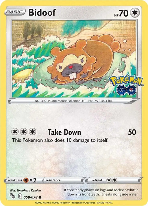 Bidoof (059/078) [Pokémon GO] - Pokemon Single