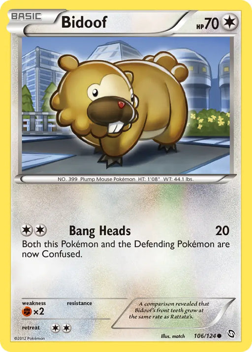 Bidoof (106/124) [Black & White: Dragons Exalted] - Pokemon Single