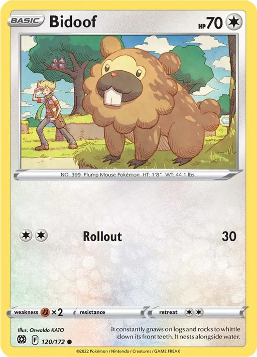 Bidoof (120/172) [Sword & Shield: Brilliant Stars] - Pokemon Single
