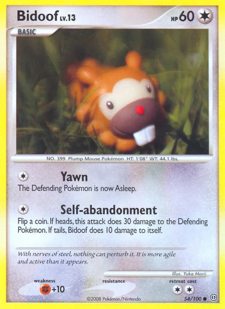 Bidoof (54/100) [Diamond & Pearl: Stormfront] - Pokemon Single
