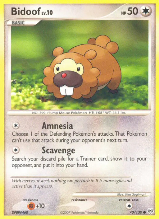 Bidoof (70/130) [Diamond & Pearl: Base Set] - Pokemon Single