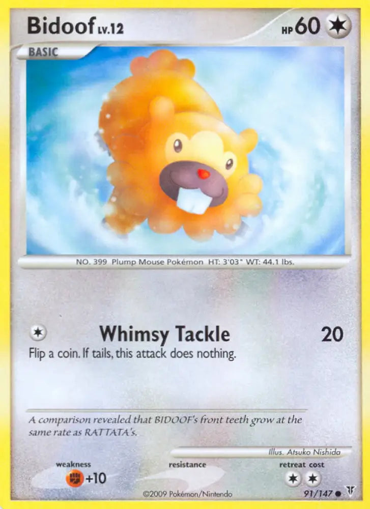 Bidoof (91/147) [Platinum: Supreme Victors] - Pokemon Single