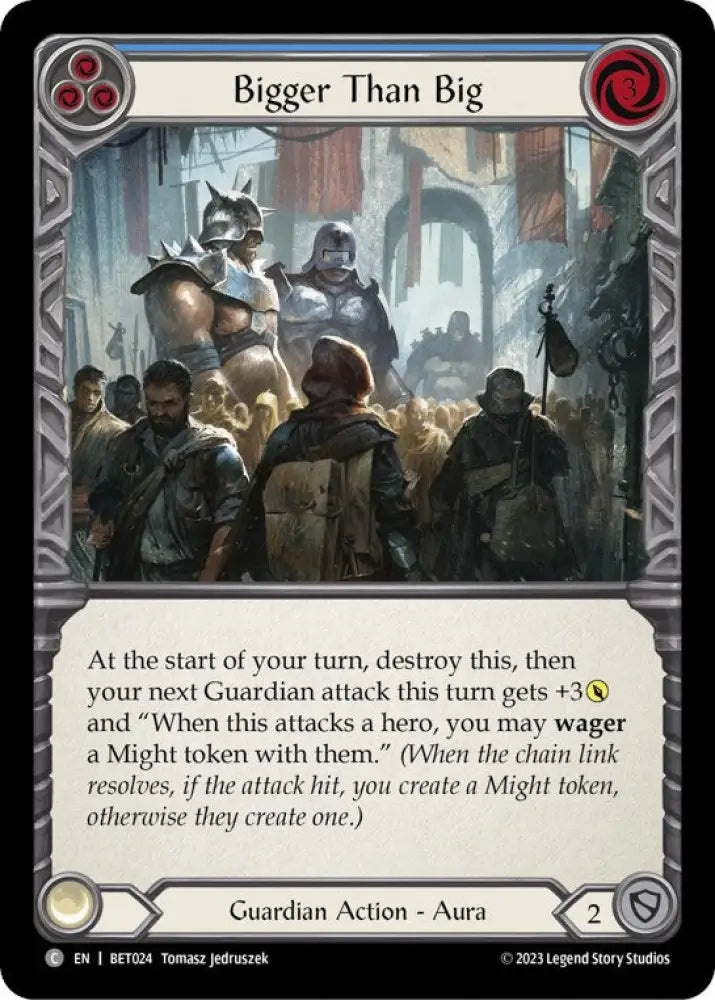 Bigger Than Big (Blue) [Heavy Hitters] (Betsy Blitz Deck) - Flesh And Blood Single