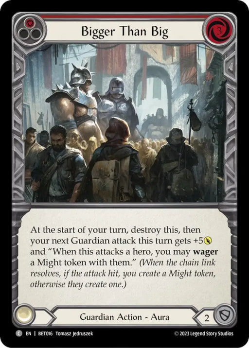 Bigger Than Big (Red) [Heavy Hitters] (Betsy Blitz Deck) - Flesh And Blood Single