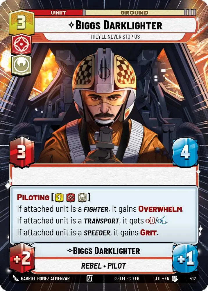 Biggs Darklighter - They’ll Never Stop Us (Hyperspace) (412) [Jump to Lightspeed] - Star Wars: Unlimited Single