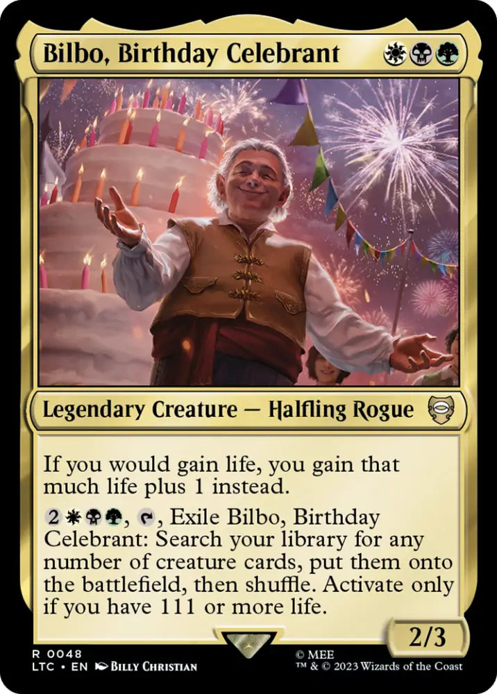 Bilbo Birthday Celebrant [The Lord of the Rings: Tales of Middle-Earth Commander] - MTG Single