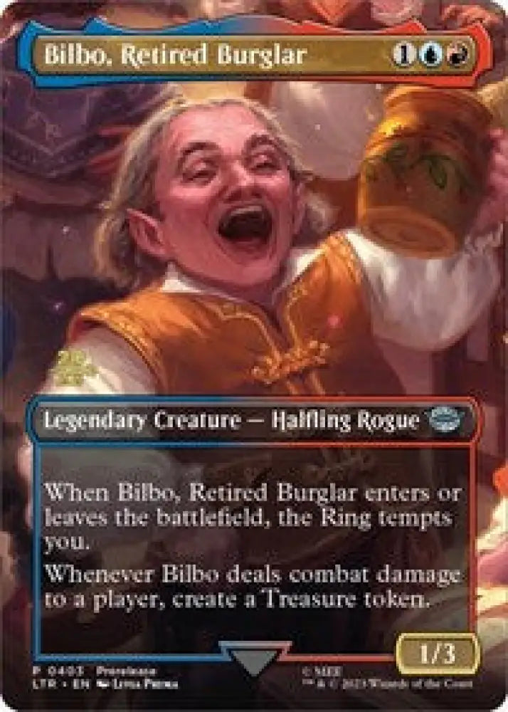 Bilbo, Retired Burglar (403) [Prerelease Cards] [Borderless]